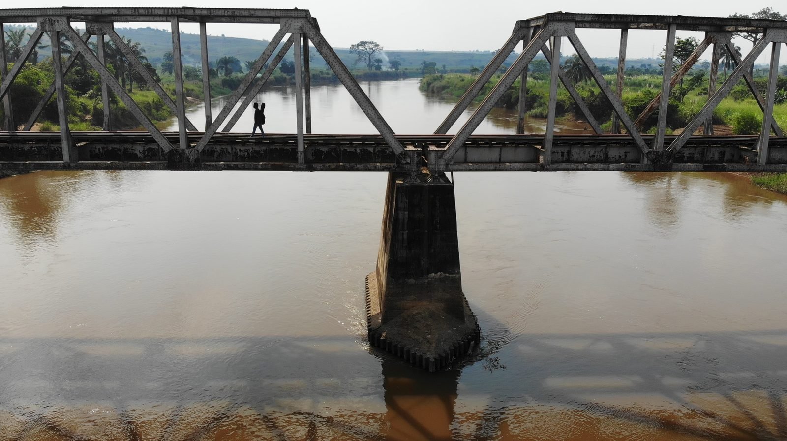 Bridge over river in the Congo